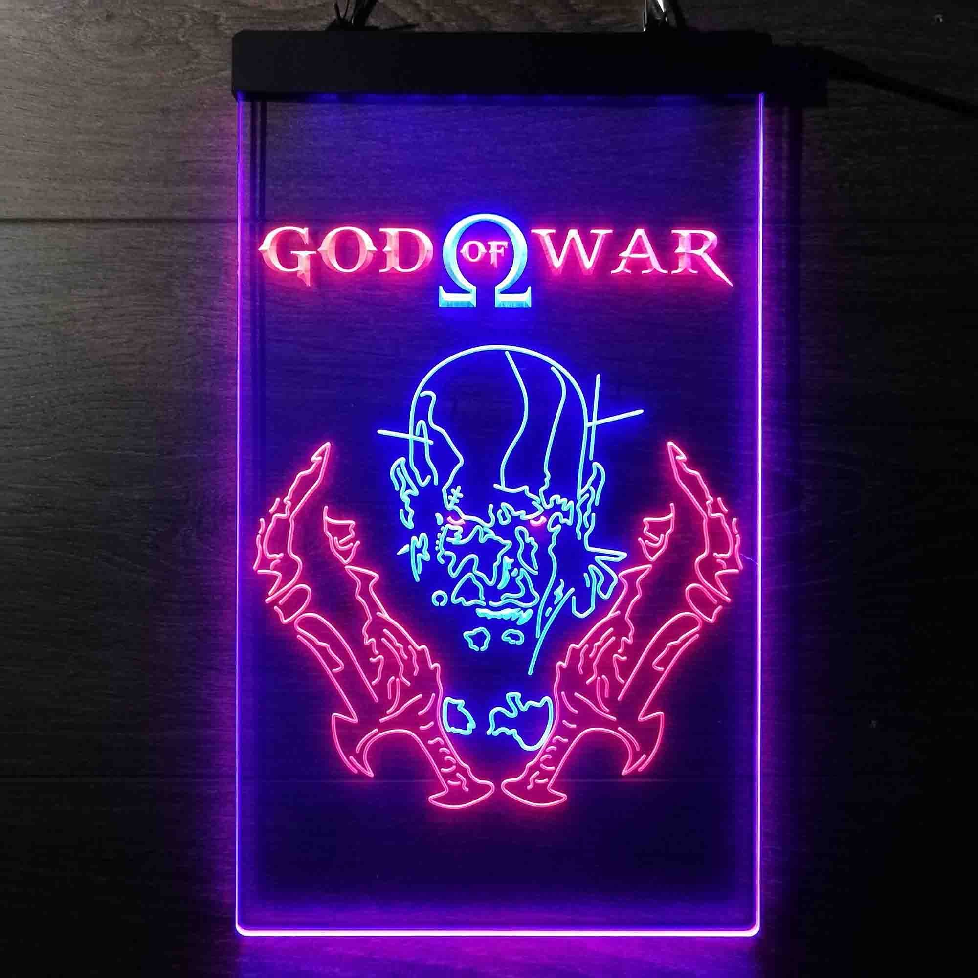 God Of War Kratos Blade Of Chaos Dual LED Neon Light Sign